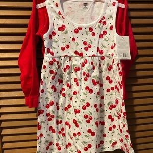 Cherry dress and cardigan